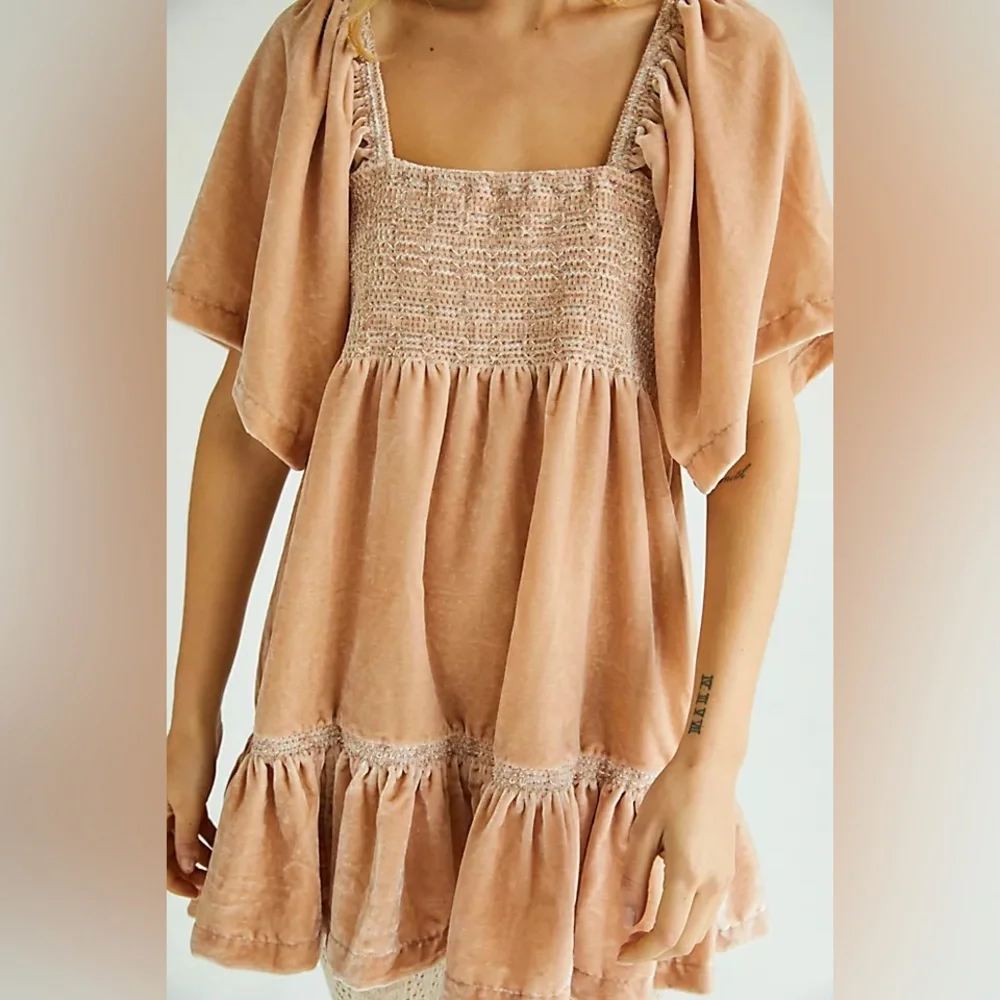 NEW Free People Easy To Love Mini Dress in Pink Rose - XS